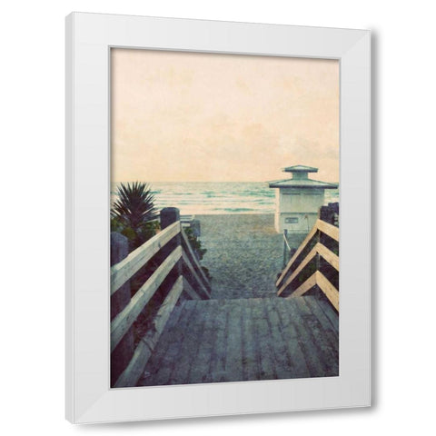 Filtered Beach Photo I White Modern Wood Framed Art Print by Peck, Gail