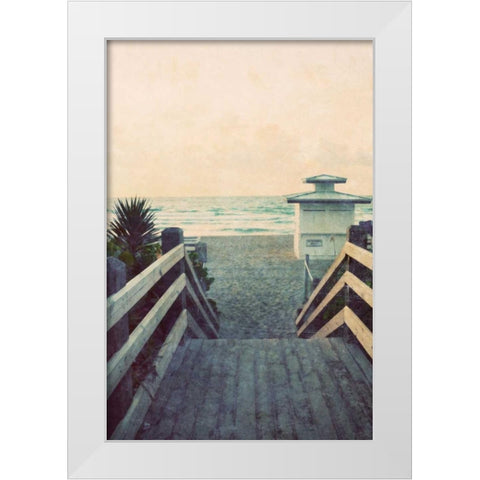 Filtered Beach Photo I White Modern Wood Framed Art Print by Peck, Gail