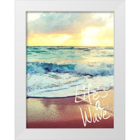 Lifes a Wave White Modern Wood Framed Art Print by Peck, Gail