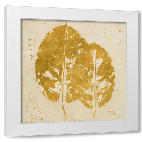 The Gold Ones II White Modern Wood Framed Art Print by Pinto, Patricia