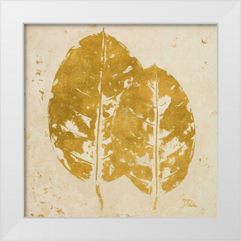The Gold Ones II White Modern Wood Framed Art Print by Pinto, Patricia