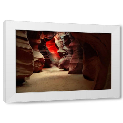 Slot White Modern Wood Framed Art Print by Lake, Shelley