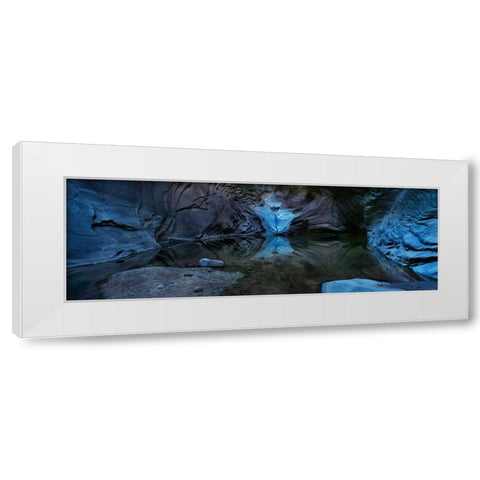 Reflecting Pool White Modern Wood Framed Art Print by Lake, Shelley