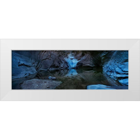 Reflecting Pool White Modern Wood Framed Art Print by Lake, Shelley