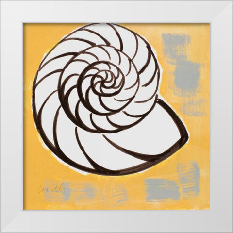 Modern Shell III White Modern Wood Framed Art Print by Loreth, Lanie