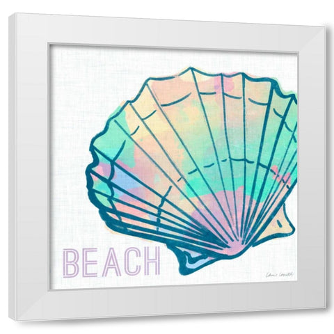 Beach Shell White Modern Wood Framed Art Print by Loreth, Lanie