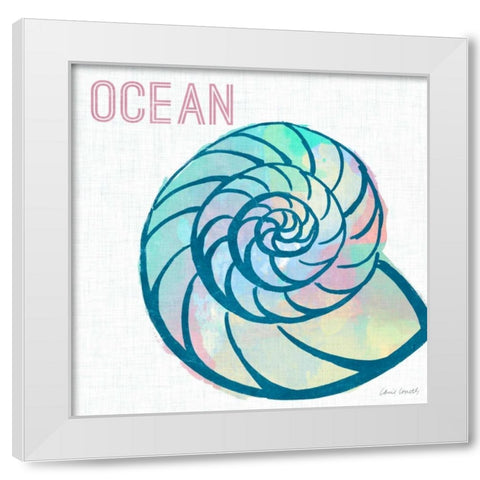 Ocean Shell White Modern Wood Framed Art Print by Loreth, Lanie