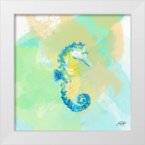 Watercolor Sea Creatures III White Modern Wood Framed Art Print by DeRice, Julie