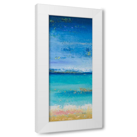 The Sea Panel I White Modern Wood Framed Art Print by Pinto, Patricia