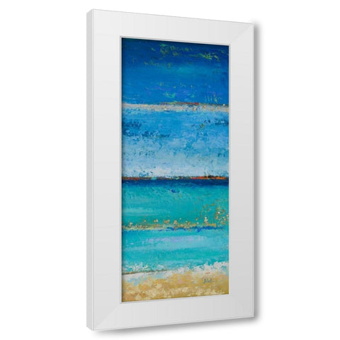 The Sea Panel II White Modern Wood Framed Art Print by Pinto, Patricia