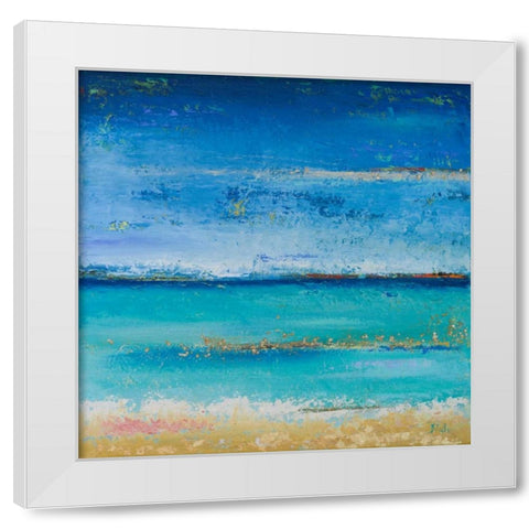 The Sea White Modern Wood Framed Art Print by Pinto, Patricia