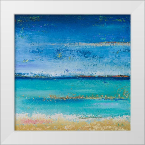 The Sea White Modern Wood Framed Art Print by Pinto, Patricia