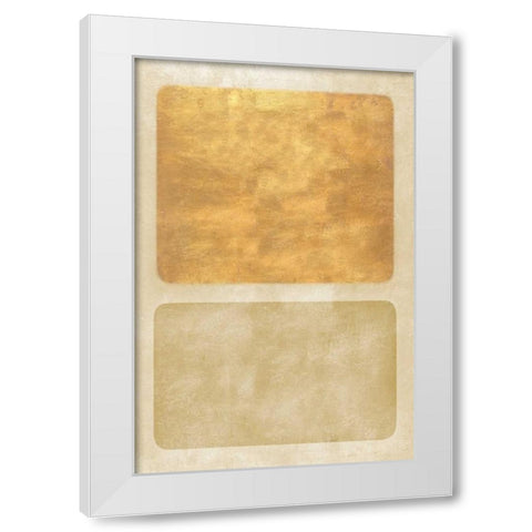 Gold and Cream White Modern Wood Framed Art Print by Lake, Shelley