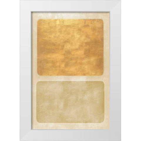 Gold and Cream White Modern Wood Framed Art Print by Lake, Shelley