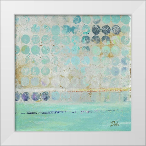 Dots on Silver White Modern Wood Framed Art Print by Pinto, Patricia