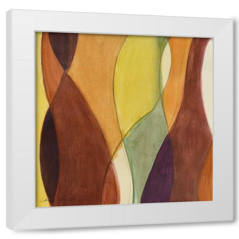 Coalescing Autumn III White Modern Wood Framed Art Print by Loreth, Lanie