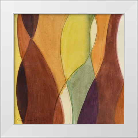 Coalescing Autumn III White Modern Wood Framed Art Print by Loreth, Lanie