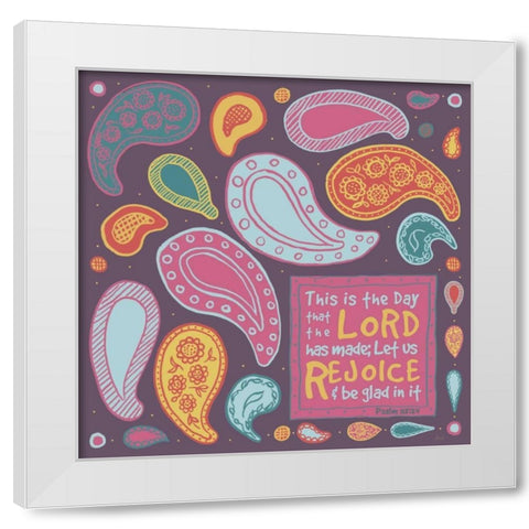 Inspired Paisley I White Modern Wood Framed Art Print by Metz, Andi