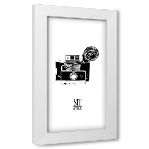 Photoshoot II  (Sit Still) White Modern Wood Framed Art Print by Edwins, Hugo