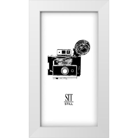 Photoshoot II  (Sit Still) White Modern Wood Framed Art Print by Edwins, Hugo