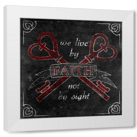 Friends Love IV White Modern Wood Framed Art Print by SD Graphics Studio