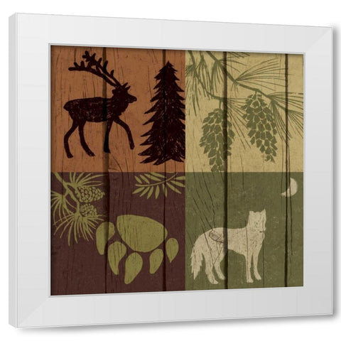 Lodge Four Pack II White Modern Wood Framed Art Print by Biscardi, Nicholas