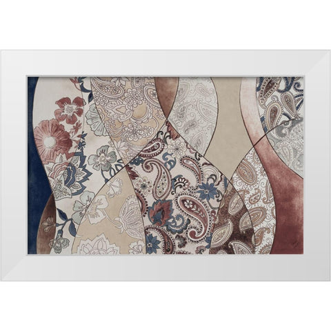 Neutral Paisley Coalescence White Modern Wood Framed Art Print by Loreth, Lanie