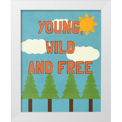 Young Mountains I White Modern Wood Framed Art Print by SD Graphics Studio