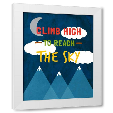 Sky and Trails II White Modern Wood Framed Art Print by SD Graphics Studio