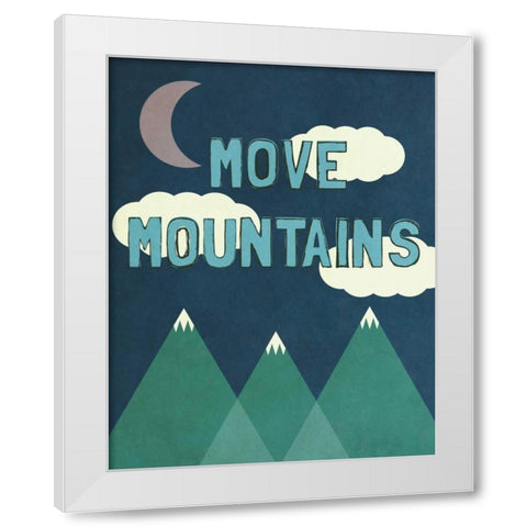 Young Mountains II White Modern Wood Framed Art Print by SD Graphics Studio
