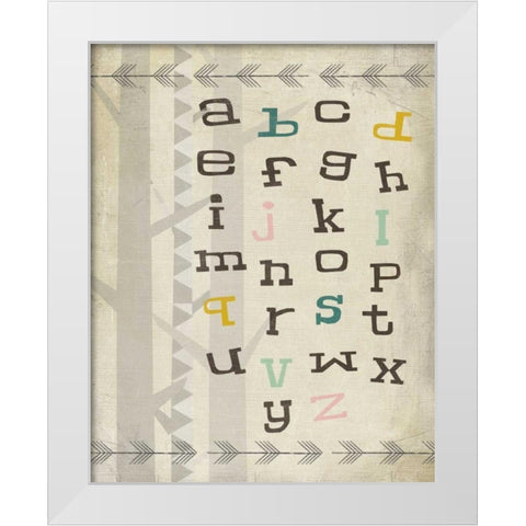 Educational Woodland II White Modern Wood Framed Art Print by SD Graphics Studio