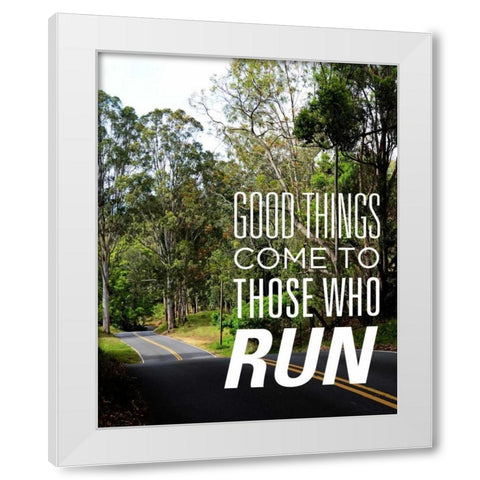 Those who Run White Modern Wood Framed Art Print by Nawrocke, Bruce