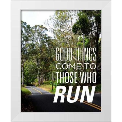 Those who Run White Modern Wood Framed Art Print by Nawrocke, Bruce