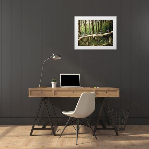 Pairing Up White Modern Wood Framed Art Print by Nawrocke, Bruce