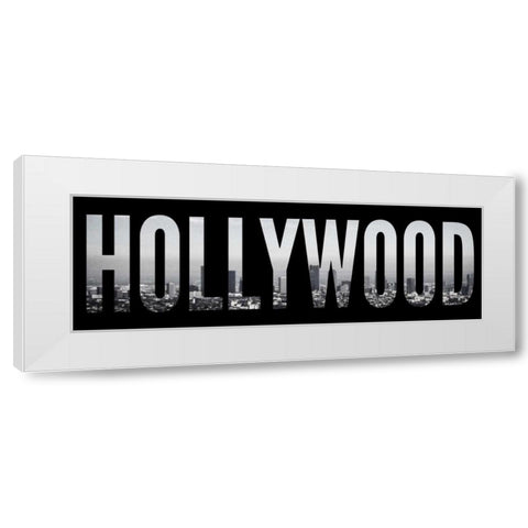 Hollywood Cityscape White Modern Wood Framed Art Print by Navas, Emily