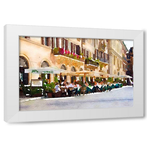 Cafe Italia White Modern Wood Framed Art Print by Navas, Emily