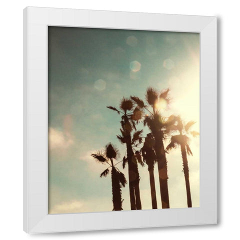 Palms in the Sun White Modern Wood Framed Art Print by Navas, Emily