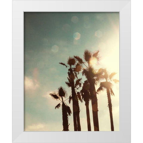 Palms in the Sun White Modern Wood Framed Art Print by Navas, Emily