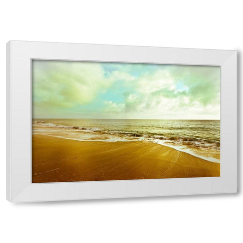 Gold Beach White Modern Wood Framed Art Print by Bryant, Susan
