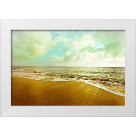 Gold Beach White Modern Wood Framed Art Print by Bryant, Susan