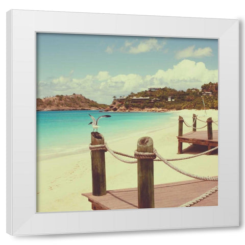 Island Vacation I White Modern Wood Framed Art Print by Bryant, Susan