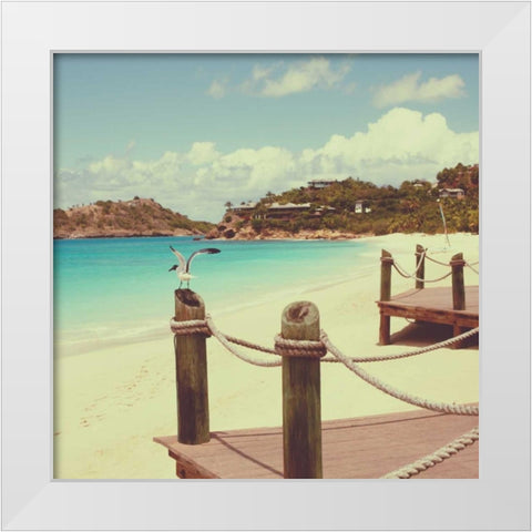 Island Vacation I White Modern Wood Framed Art Print by Bryant, Susan