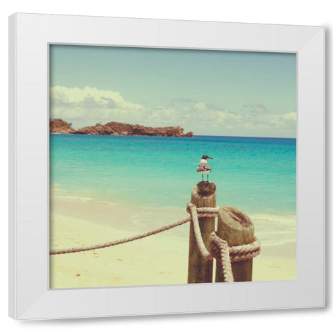Island Vacation II White Modern Wood Framed Art Print by Bryant, Susan