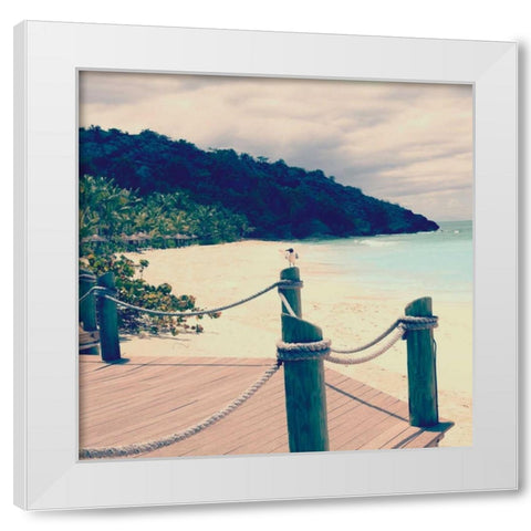 Island Vacation IV White Modern Wood Framed Art Print by Bryant, Susan