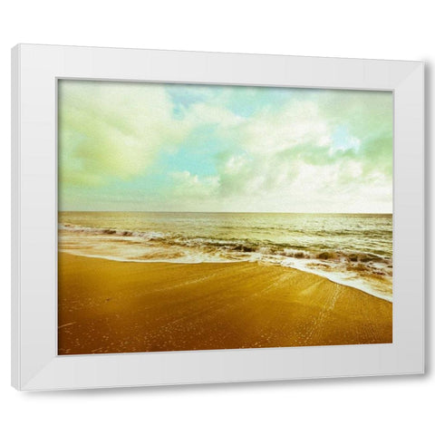 Gold Beach White Modern Wood Framed Art Print by Bryant, Susan