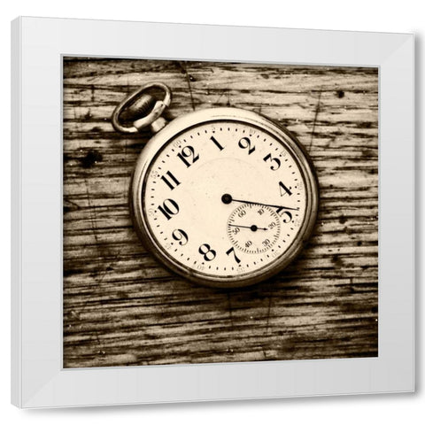 Old Lost Time White Modern Wood Framed Art Print by Peck, Gail