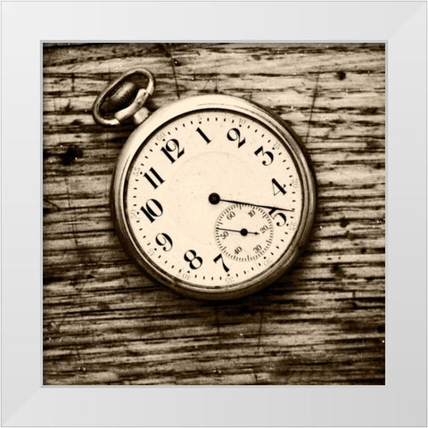 Old Lost Time White Modern Wood Framed Art Print by Peck, Gail