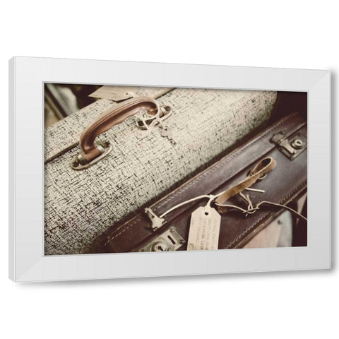 Old Travelers White Modern Wood Framed Art Print by Peck, Gail