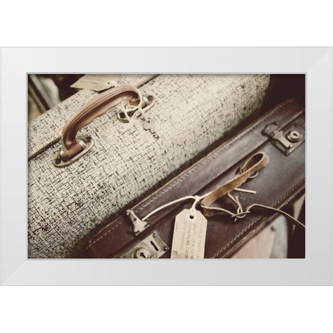 Old Travelers White Modern Wood Framed Art Print by Peck, Gail