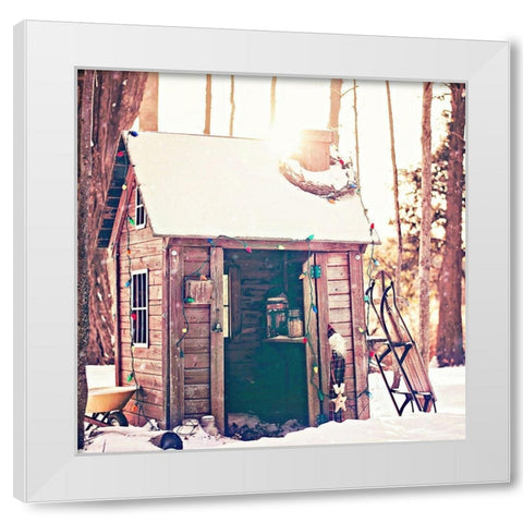 Holiday Shed White Modern Wood Framed Art Print by Poynter, Kelly